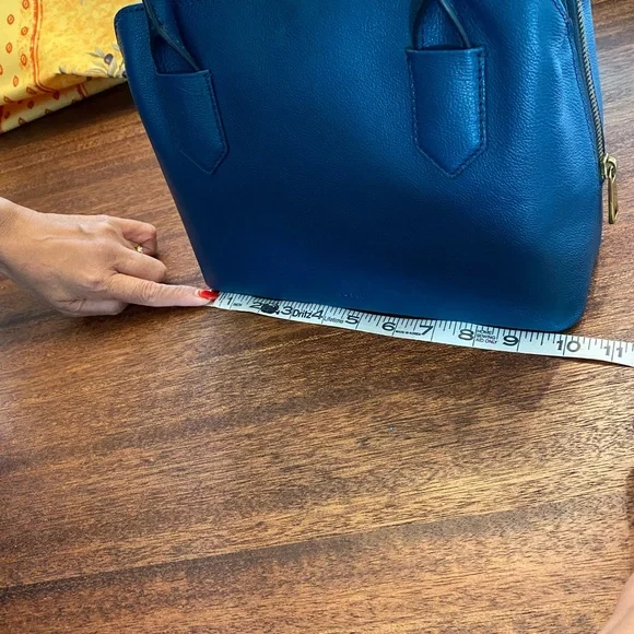 FOSSIL LANA SATCHEL BAG• GORGEOUS TWILIGHT BLUE COLOR • LEATHER •NWT